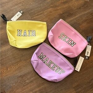 HAIR • SKIN • MAKEUP Trio Pouches - Ruby + Cash